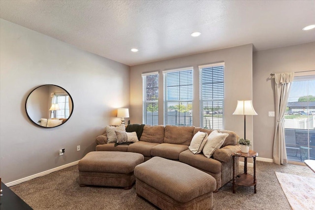 164 S 2875 W, West Point, UT 84015 - carpeted living room featuring baseboards and recessed lighting
