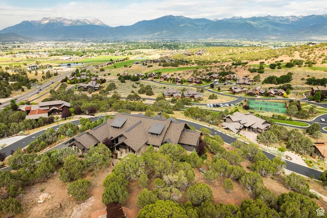223 N Ibapah Peak Dr, Heber City, UT 84032 - aerial view of property and surrounding area featuring mountains