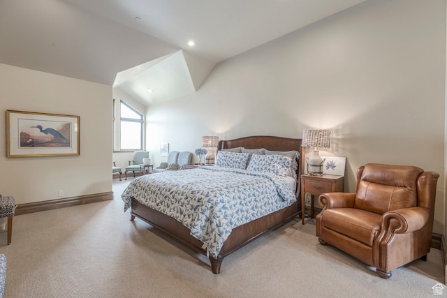 223 N Ibapah Peak Dr, Heber City, UT 84032 - bedroom featuring carpet and lofted ceiling