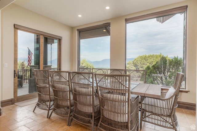 223 N Ibapah Peak Dr, Heber City, UT 84032 - dining room featuring recessed lighting and stone tile flooring