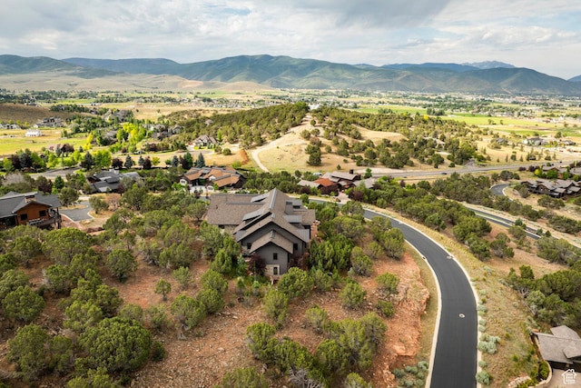 223 N Ibapah Peak Dr, Heber City, UT 84032 - aerial overview of property's location featuring a mountain backdrop and nearby suburban area