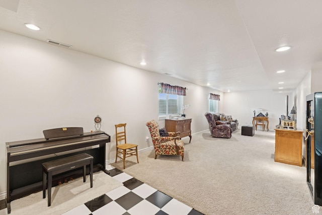 868 W Brandon Dr S, Kaysville, UT 84037 - living area with recessed lighting, light colored carpet, and light flooring