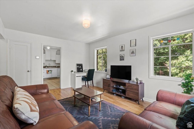 777 E 2nd Ave Unit 3, Salt Lake City, UT 84103 - living room with light wood-type flooring and an office area