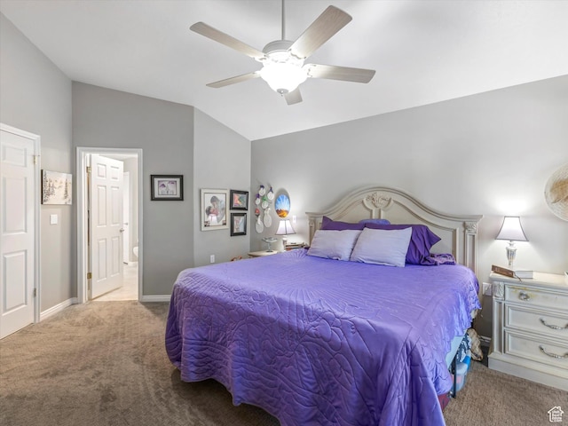 2287 N 470 E, Provo, UT 84604 - bedroom with carpet flooring, vaulted ceiling, and ceiling fan