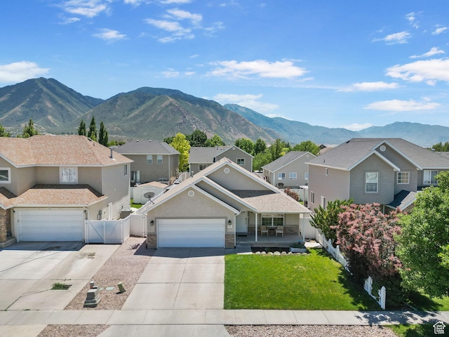 2344 E 1120 S, Spanish Fork, UT 84660 - traditional home with driveway, a residential view, and a gate