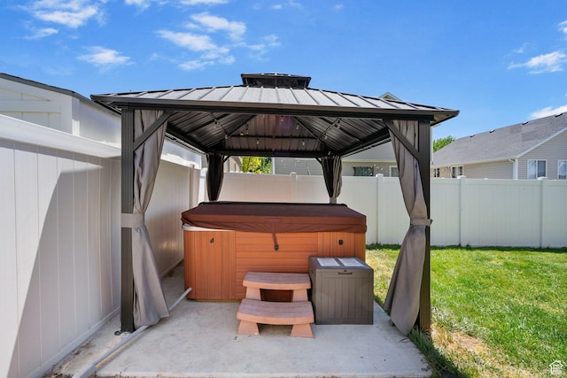 2344 E 1120 S, Spanish Fork, UT 84660 - view of patio with a hot tub and a gazebo