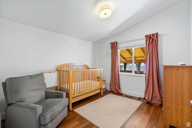 2344 E 1120 S, Spanish Fork, UT 84660 - bedroom with lofted ceiling and wood finished floors
