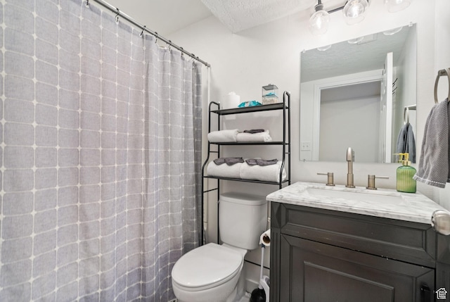 2344 E 1120 S, Spanish Fork, UT 84660 - full bathroom with vanity, a textured ceiling, and a shower with shower curtain
