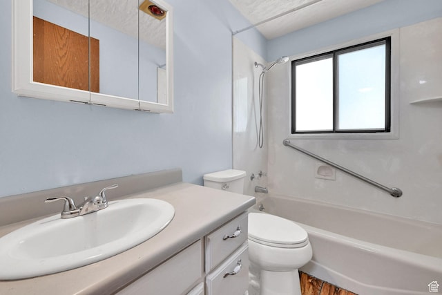 5577 W 4000 S, Hooper, UT 84315 - bathroom featuring vanity, tub / shower combination, and wood finished floors