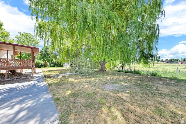 5577 W 4000 S, Hooper, UT 84315 - view of yard with a wooden deck