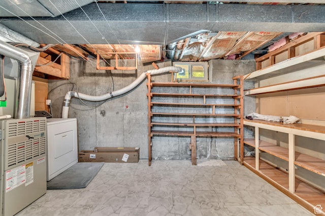 4269 S Vegas Way E, Holladay, UT 84124 - unfinished below grade area with washer / clothes dryer