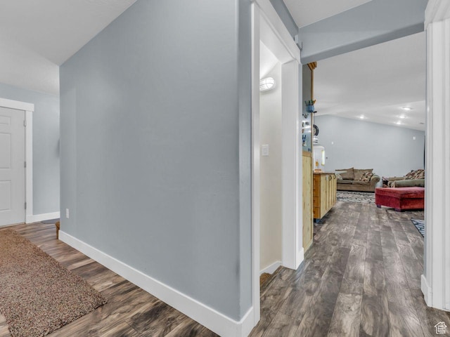 8503 S Spiral Jetty Cir W Unit 2083, West Jordan, UT 84081 - hall featuring baseboards and dark wood finished floors