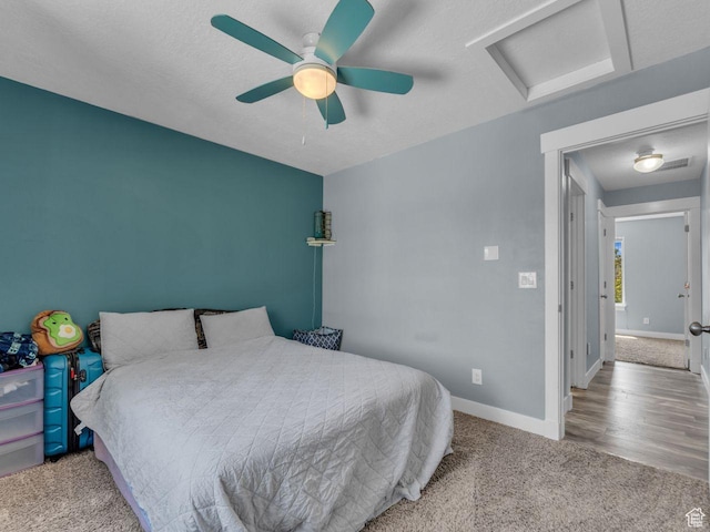 8503 S Spiral Jetty Cir W Unit 2083, West Jordan, UT 84081 - bedroom featuring attic access, carpet, and ceiling fan