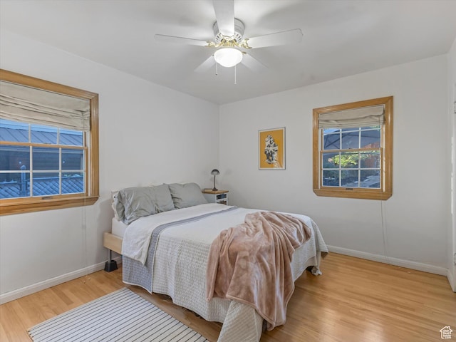 467 E 7th Ave N, Salt Lake City, UT 84103 - bedroom with light wood-style flooring and ceiling fan