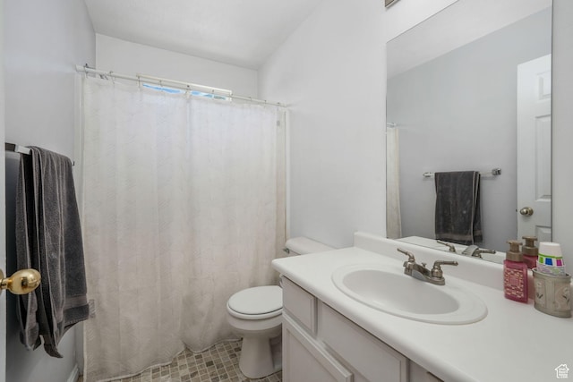 3142 S Sugar Bowl Ln, West Valley City, UT 84128 - full bath with vanity, a shower with shower curtain, and tile patterned floors