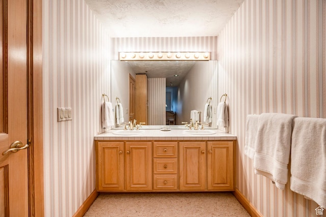 8200 Royal St Unit 43, Park City, UT 84060 - full bath with wallpapered walls and double vanity
