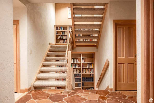 8200 Royal St Unit 43, Park City, UT 84060 - staircase featuring a textured wall