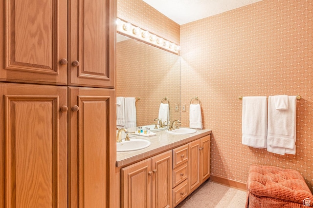 8200 Royal St Unit 43, Park City, UT 84060 - full bath with double vanity and wallpapered walls