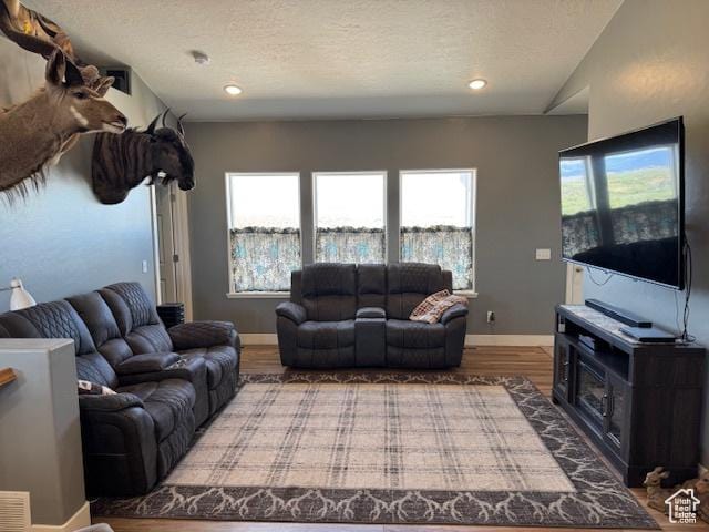 4058 E 5000 S, Vernal, UT 84078 - living room featuring wood finished floors and recessed lighting