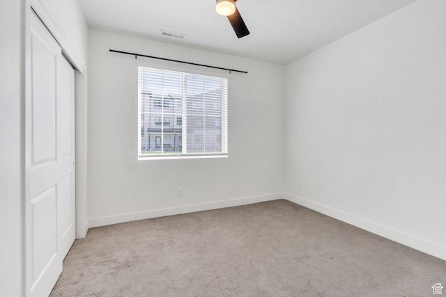 514 S 900 W Unit 167, American Fork, UT 84003 - unfurnished bedroom featuring light colored carpet, a closet, and ceiling fan
