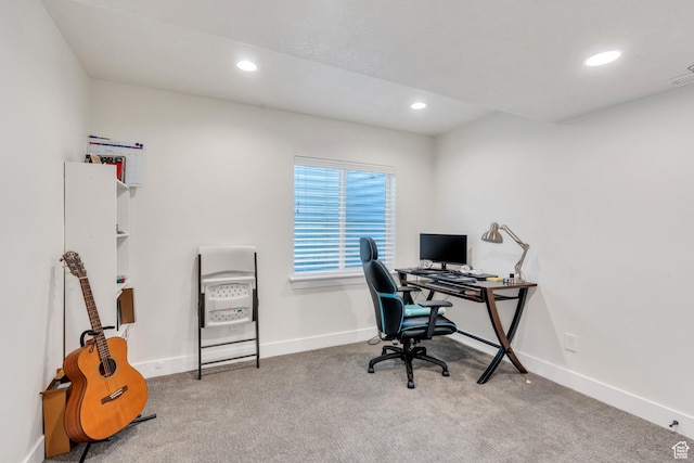7194 N Clear Meadow Way, Eagle Mountain, UT 84005 - carpeted office space with recessed lighting and baseboards