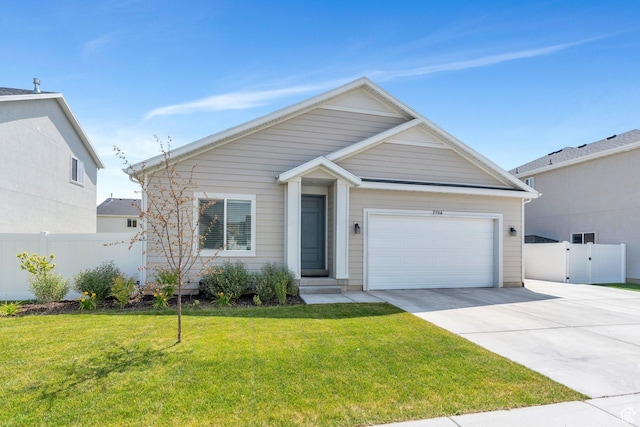 7194 N Clear Meadow Way, Eagle Mountain, UT 84005 - ranch-style house featuring concrete driveway and a garage