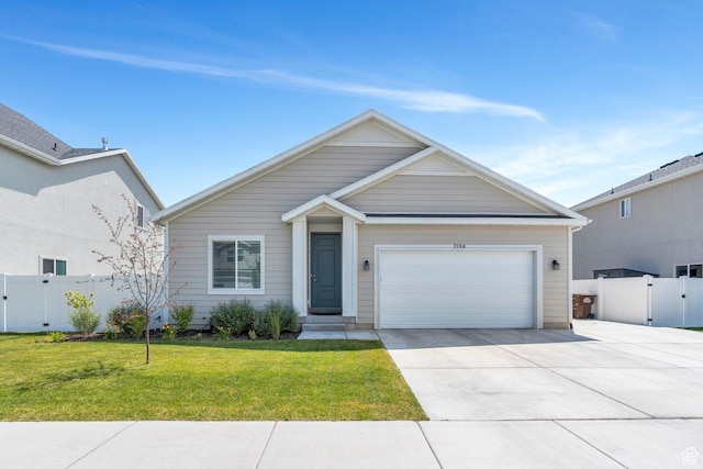 7194 N Clear Meadow Way, Eagle Mountain, UT 84005 - ranch-style house with a gate, concrete driveway, and a garage