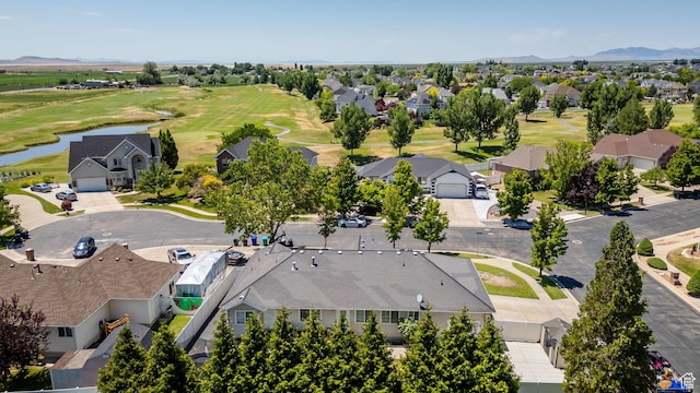 1569 Troon Cir, Syracuse, UT 84075 - aerial perspective of suburban area featuring a golf course and a water and mountain view