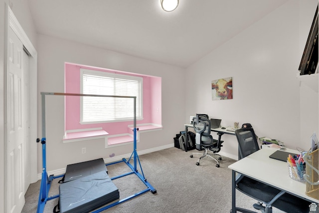 1569 Troon Cir, Syracuse, UT 84075 - carpeted office featuring lofted ceiling and baseboards