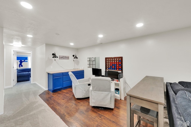 1569 Troon Cir, Syracuse, UT 84075 - living area with recessed lighting and dark carpet