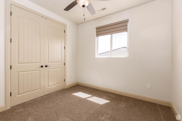4352 W 2440 S, Hurricane, UT 84737 - unfurnished bedroom featuring carpet floors, a closet, and ceiling fan