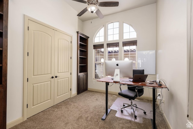 4352 W 2440 S, Hurricane, UT 84737 - carpeted office with a ceiling fan and baseboards