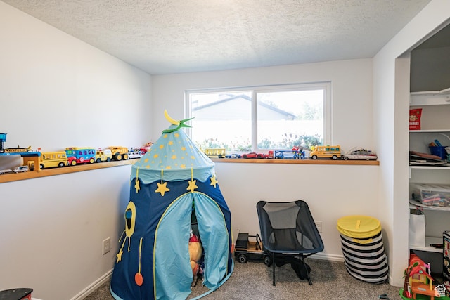 991 E Sunburn Ln, Sandy, UT 84094 - rec room featuring carpet and a textured ceiling