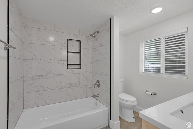 2136 Union Ave, Ogden, UT 84401 - bathroom with vanity, bathing tub / shower combination, and a textured ceiling
