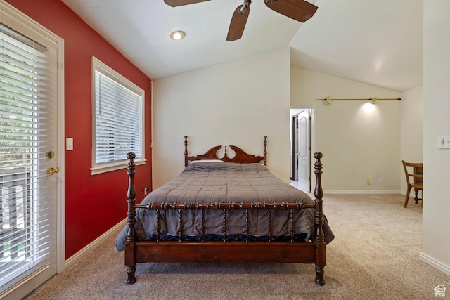 610 S Maple Dr, Woodland Hills, UT 84653 - carpeted bedroom featuring lofted ceiling and ceiling fan