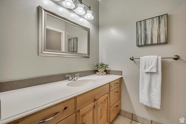 6292 S Mount Vista Dr, Taylorsville, UT 84129 - bathroom featuring vanity and tile patterned floors
