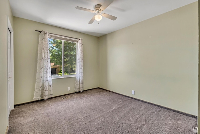 6292 S Mount Vista Dr, Taylorsville, UT 84129 - spare room with ceiling fan and carpet floors