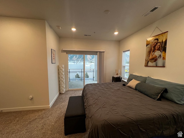 2342 E 830 S Unit 26, Spanish Fork, UT 84660 - bedroom featuring access to outside, carpet, and recessed lighting