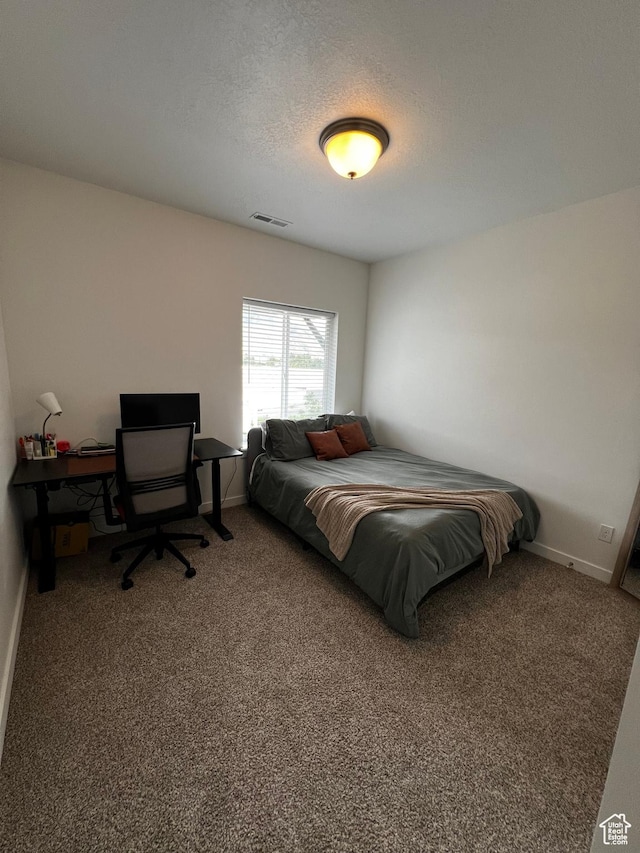 2342 E 830 S Unit 26, Spanish Fork, UT 84660 - carpeted bedroom with an office area and a textured ceiling