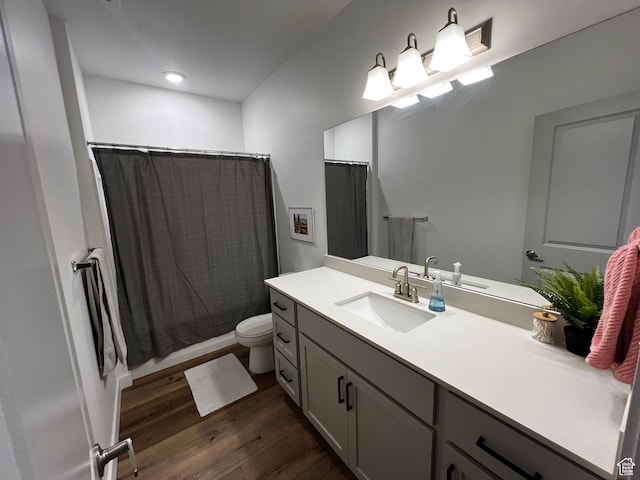 2342 E 830 S Unit 26, Spanish Fork, UT 84660 - full bath with wood finished floors, vanity, shower / tub combo with curtain, and recessed lighting