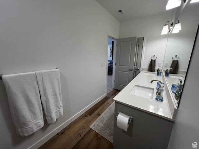 2342 E 830 S Unit 26, Spanish Fork, UT 84660 - bathroom featuring double vanity and wood finished floors