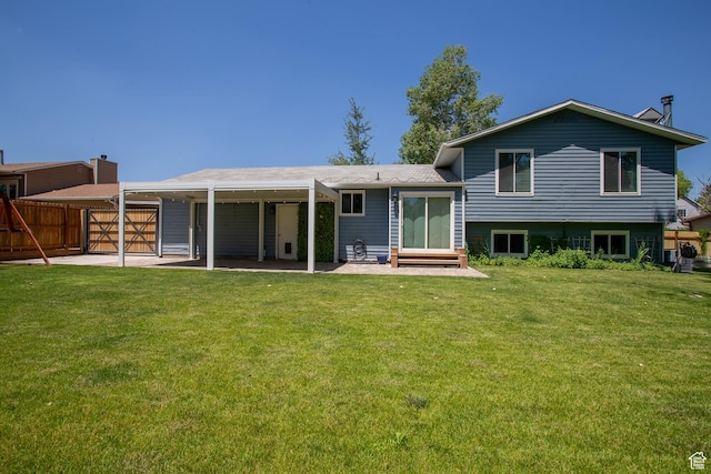 5183 W Cadenza Dr, West Jordan, UT 84081 - back of house with a garage, a patio, and entry steps