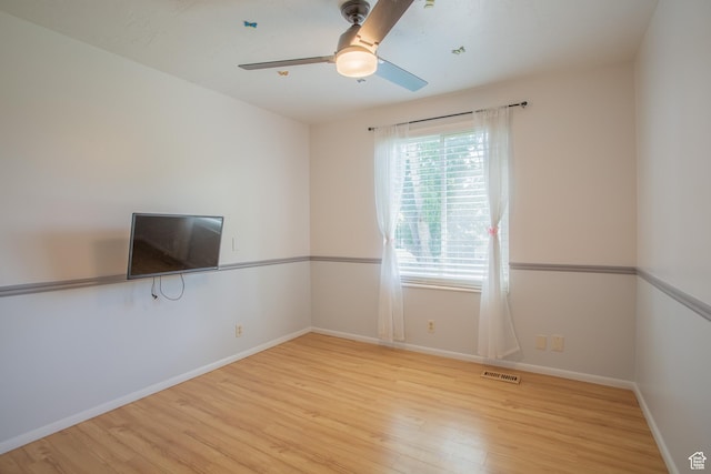 5183 W Cadenza Dr, West Jordan, UT 84081 - empty room featuring light wood finished floors and a ceiling fan