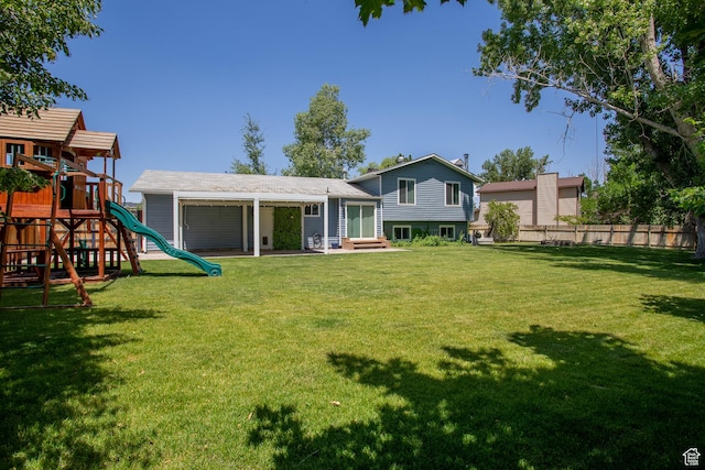 5183 W Cadenza Dr, West Jordan, UT 84081 - view of yard featuring entry steps and a playground
