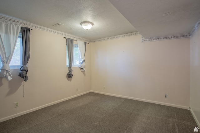 5183 W Cadenza Dr, West Jordan, UT 84081 - empty room with dark carpet and a textured ceiling