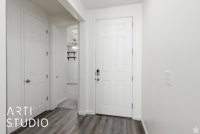 5241 S 1250 W, Riverdale, UT 84405 - hall featuring wood finished floors and baseboards