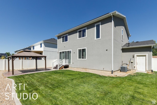 5241 S 1250 W, Riverdale, UT 84405 - rear view of property featuring a gazebo, a patio area, and stucco siding