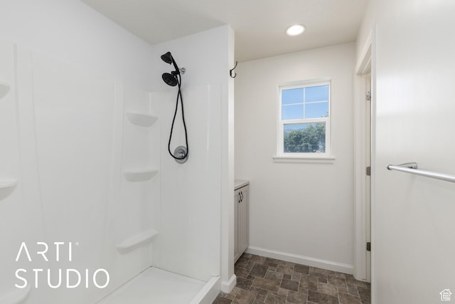 5241 S 1250 W, Riverdale, UT 84405 - bathroom with a shower and stone finish floors