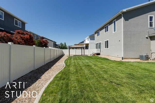 5241 S 1250 W, Riverdale, UT 84405 - fenced backyard featuring a gazebo