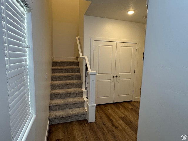 503 S Stewart Creek Cv, Washington, UT 84780 - stairs with wood finished floors and recessed lighting